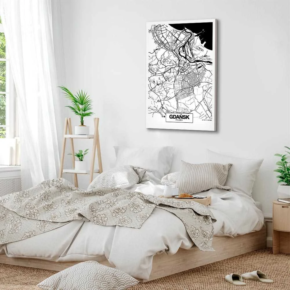 Artgeist Paveikslas - City Plan: Gdansk (1 Part) Vertical