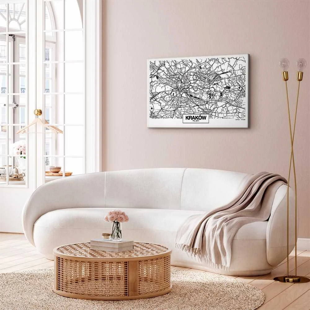 Artgeist Paveikslas - City Plan: Krakow (1 Part) Wide