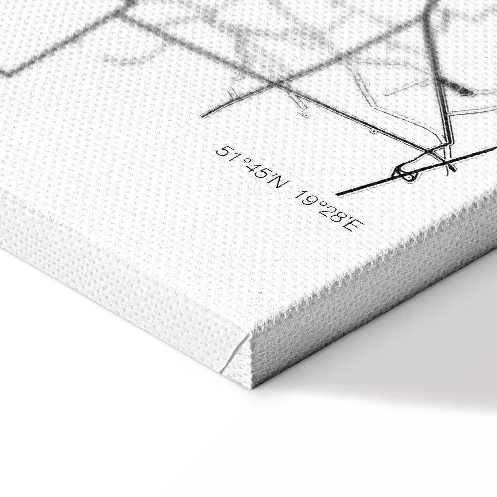 Artgeist Paveikslas - City Plan: Lodz (1 Part) Vertical
