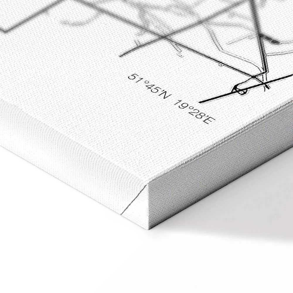 Artgeist Paveikslas - City Plan: Lodz (1 Part) Vertical