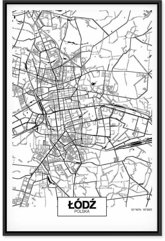 Artgeist Paveikslas - City Plan: Lodz (1 Part) Vertical