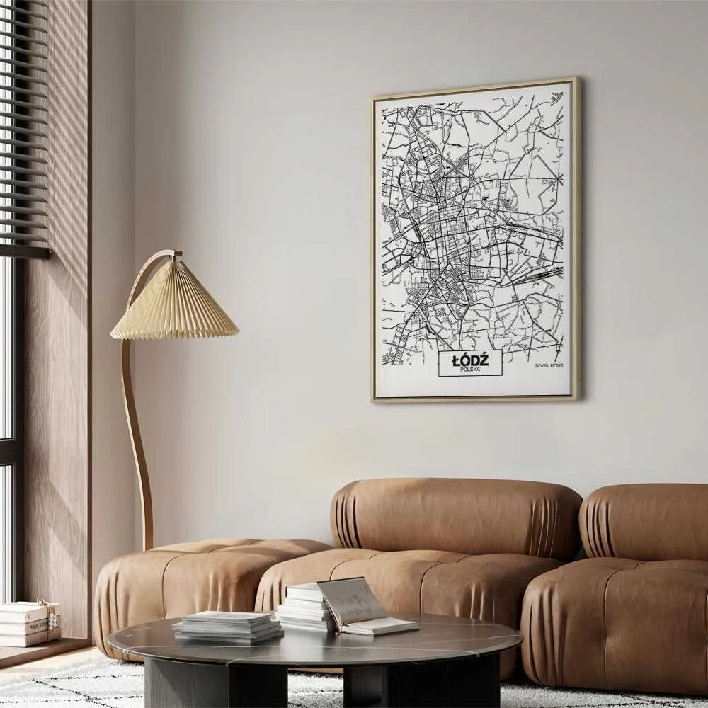 Artgeist Paveikslas - City Plan: Lodz (1 Part) Vertical