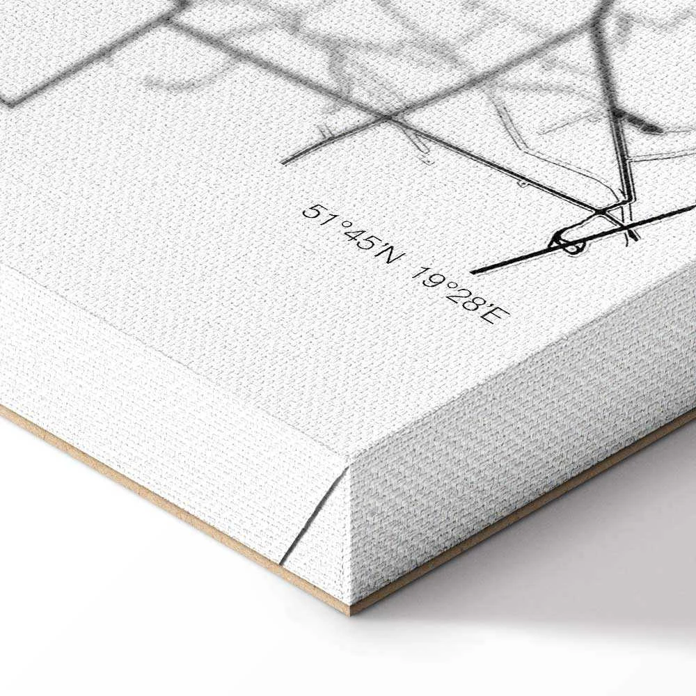 Artgeist Paveikslas - City Plan: Lodz (1 Part) Vertical