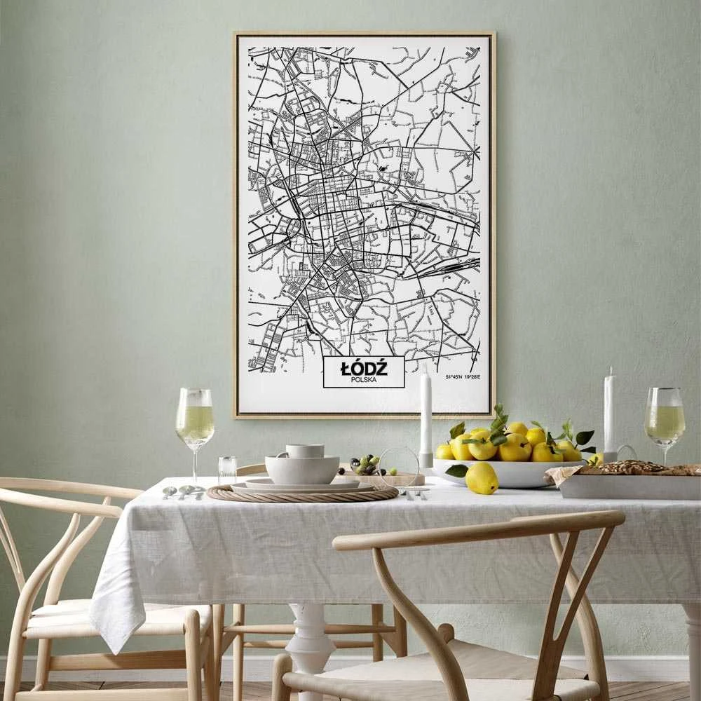 Artgeist Paveikslas - City Plan: Lodz (1 Part) Vertical