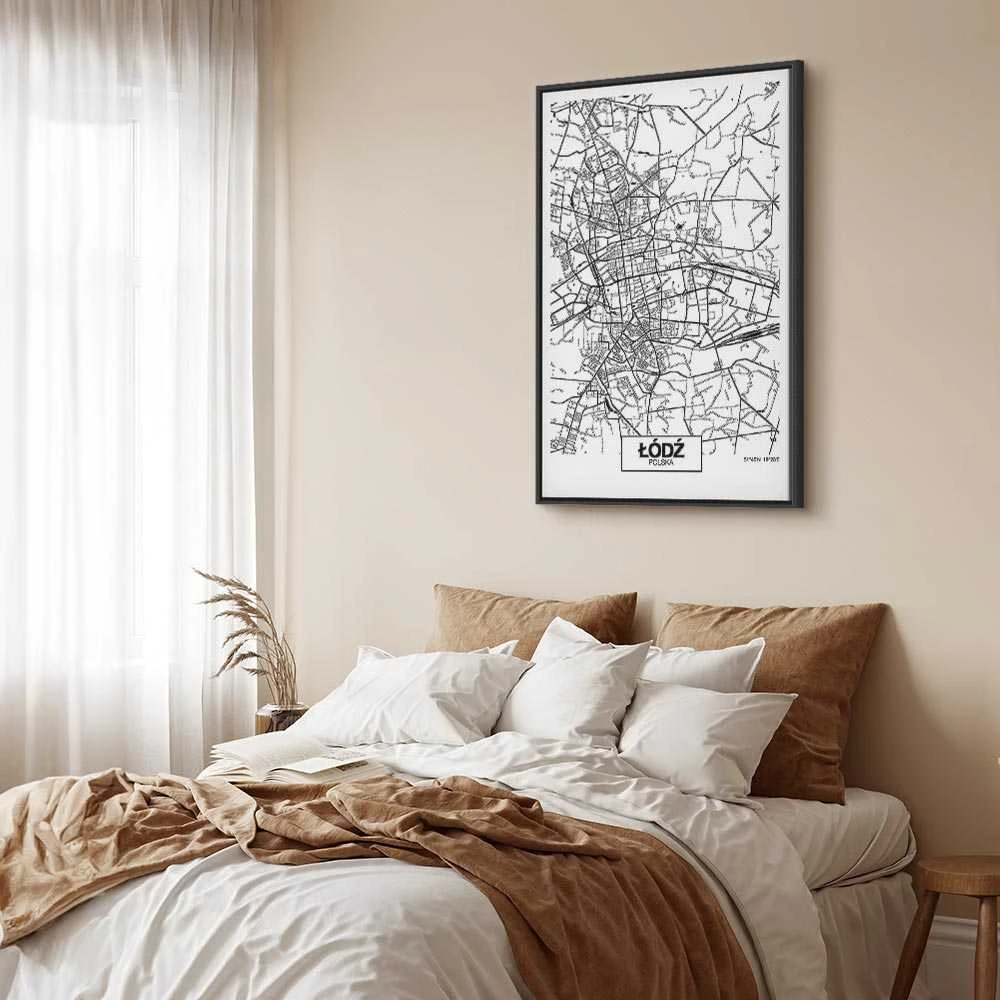 Artgeist Paveikslas - City Plan: Lodz (1 Part) Vertical