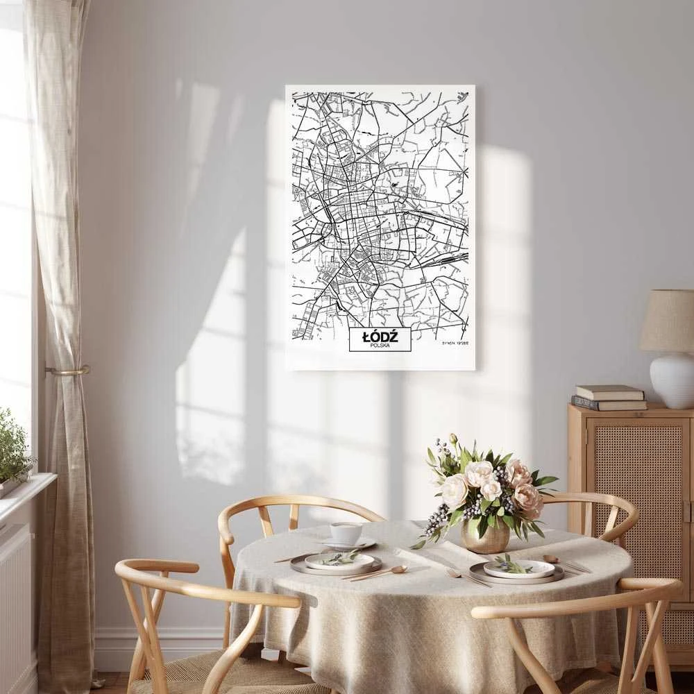 Artgeist Paveikslas - City Plan: Lodz (1 Part) Vertical