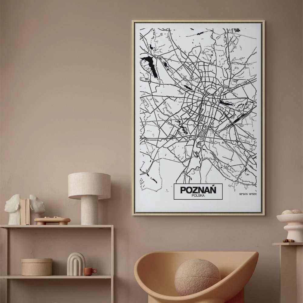 Artgeist Paveikslas - City Plan: Poznan (1 Part) Vertical