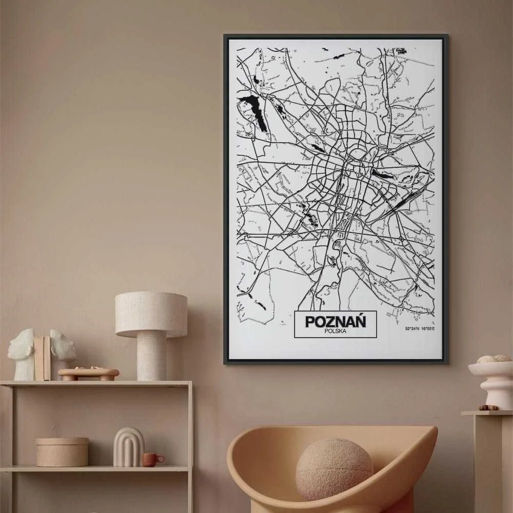 Artgeist Paveikslas - City Plan: Poznan (1 Part) Vertical