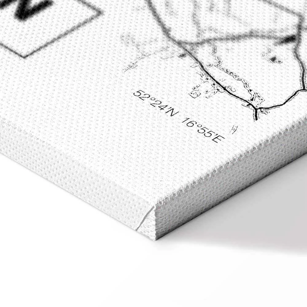 Artgeist Paveikslas - City Plan: Poznan (1 Part) Vertical