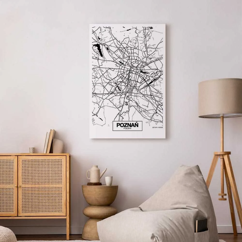 Artgeist Paveikslas - City Plan: Poznan (1 Part) Vertical