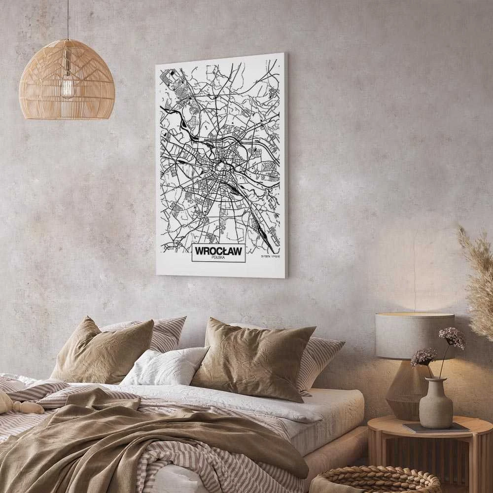Artgeist Paveikslas - City Plan: Wroclaw (1 Part) Vertical