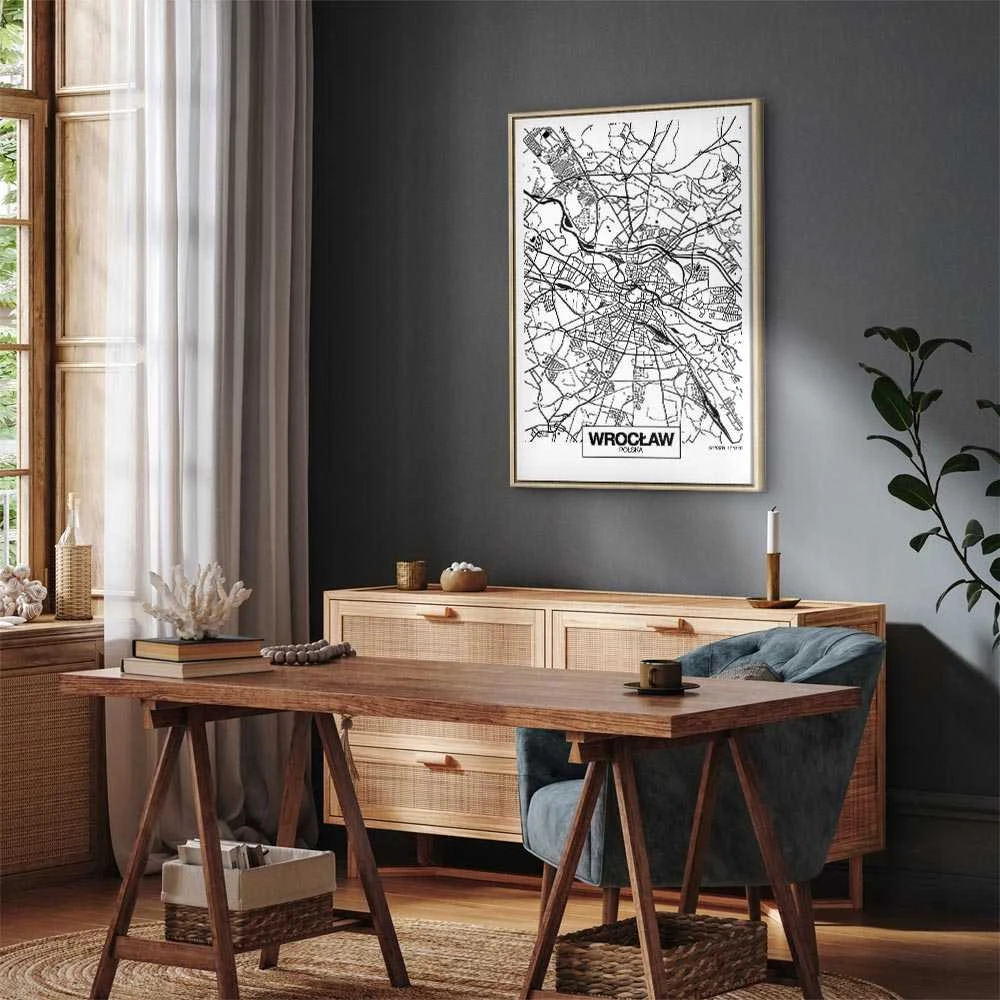 Artgeist Paveikslas - City Plan: Wroclaw (1 Part) Vertical