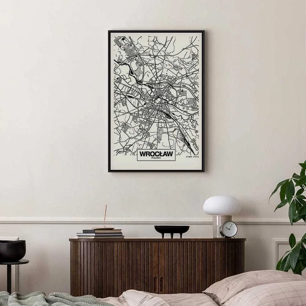 Artgeist Paveikslas - City Plan: Wroclaw (1 Part) Vertical