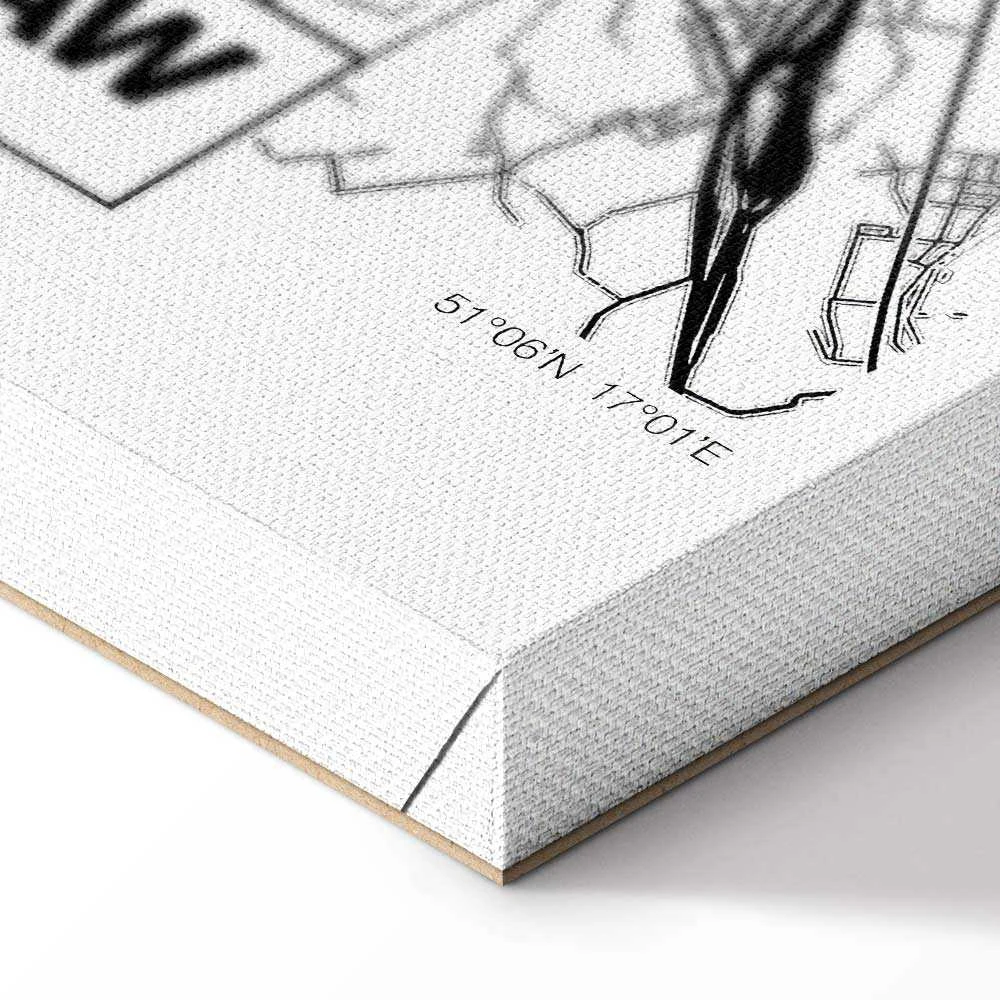 Artgeist Paveikslas - City Plan: Wroclaw (1 Part) Vertical