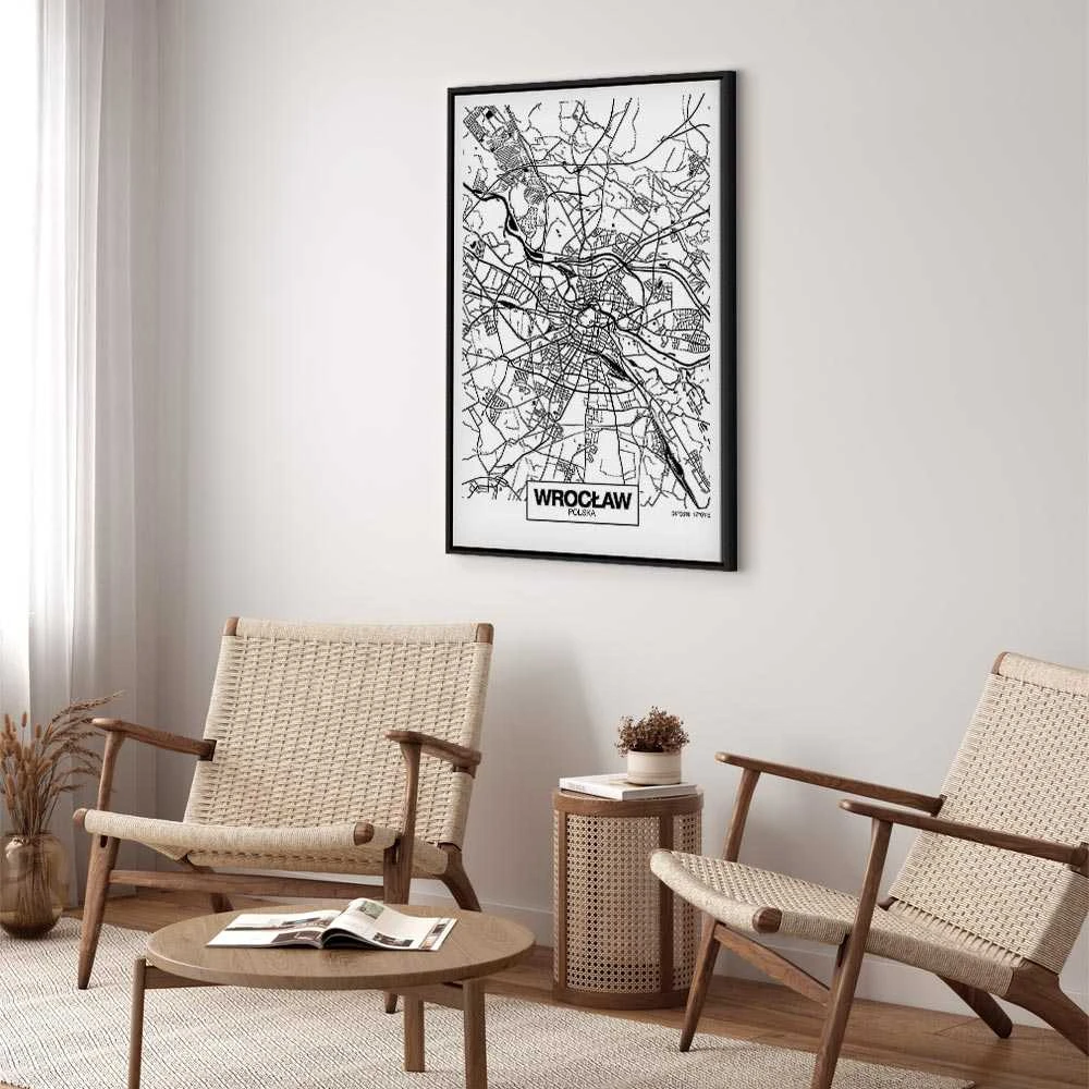 Artgeist Paveikslas - City Plan: Wroclaw (1 Part) Vertical