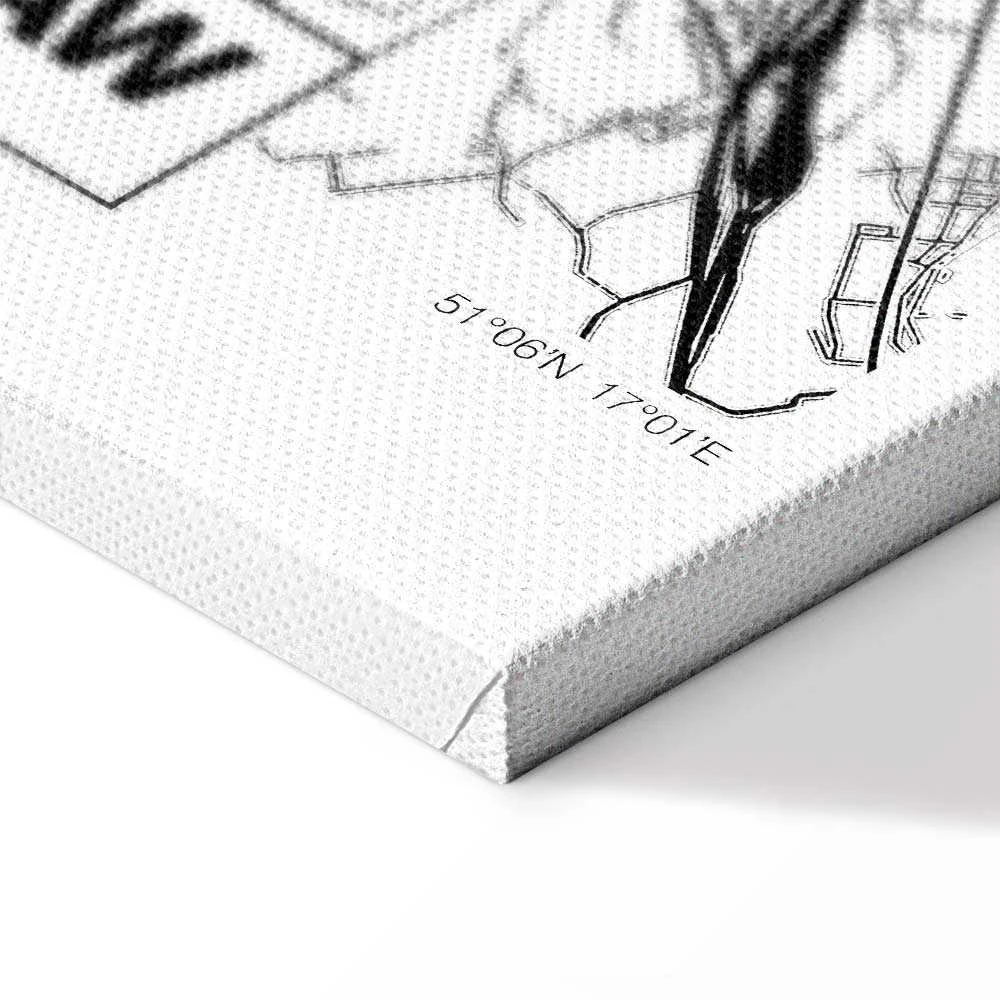 Artgeist Paveikslas - City Plan: Wroclaw (1 Part) Vertical