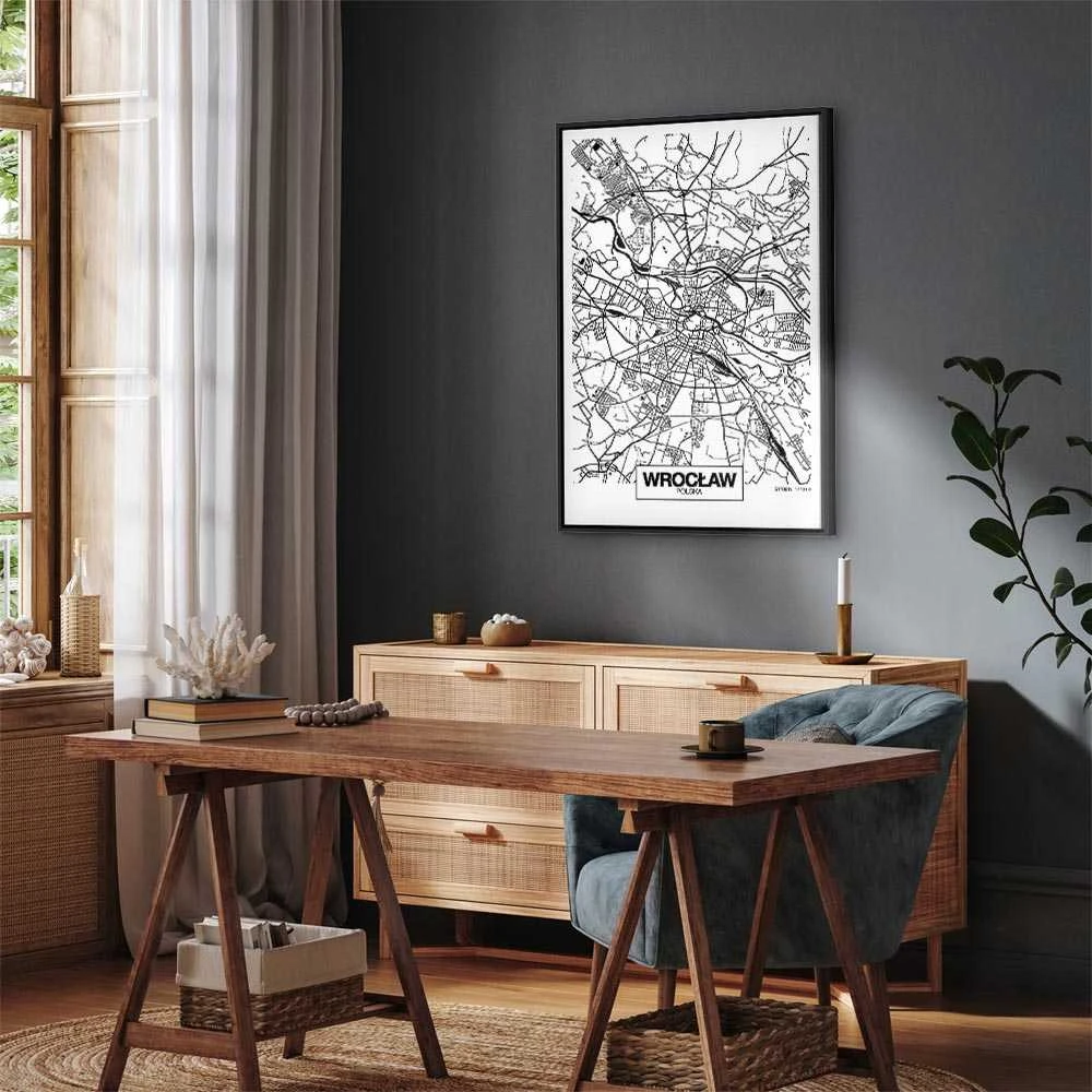 Artgeist Paveikslas - City Plan: Wroclaw (1 Part) Vertical