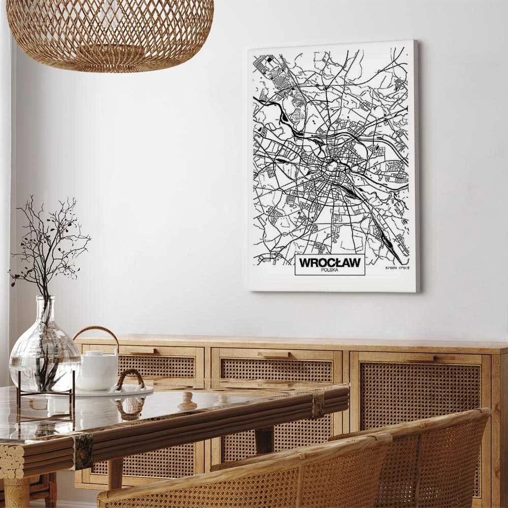 Artgeist Paveikslas - City Plan: Wroclaw (1 Part) Vertical