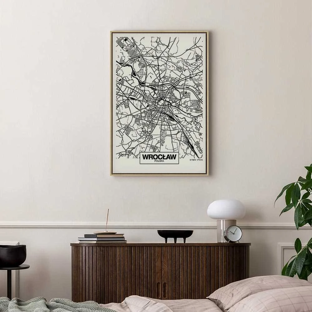 Artgeist Paveikslas - City Plan: Wroclaw (1 Part) Vertical