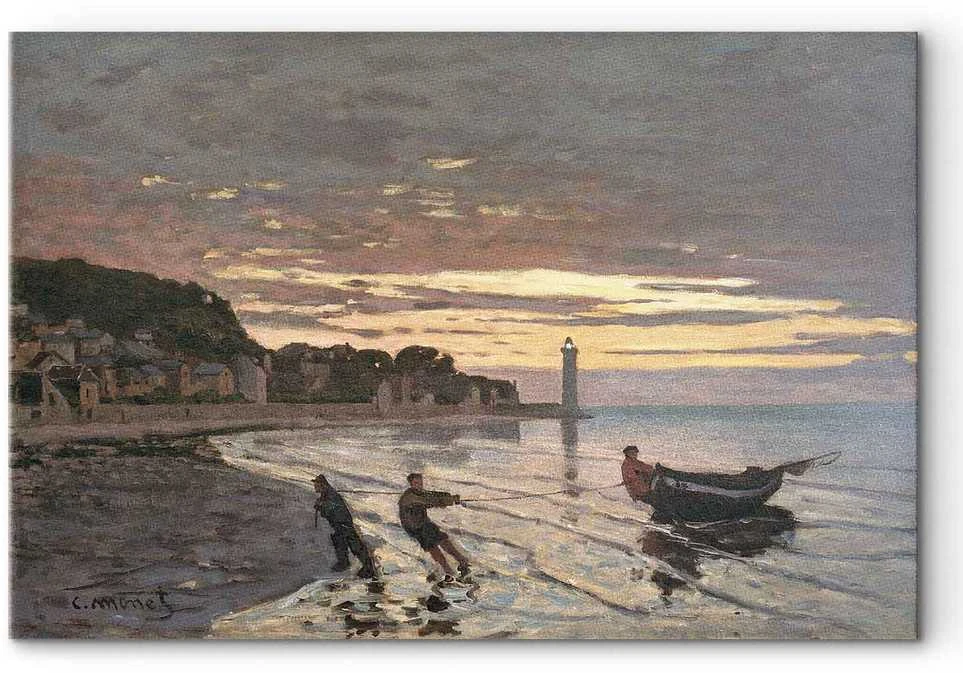 Artgeist Paveikslas - Claude Monet – Hauling a Boat Ashore, Honfleur