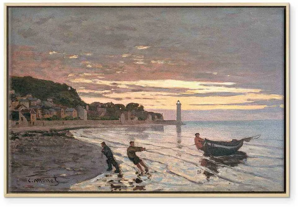 Artgeist Paveikslas - Claude Monet – Hauling a Boat Ashore, Honfleur