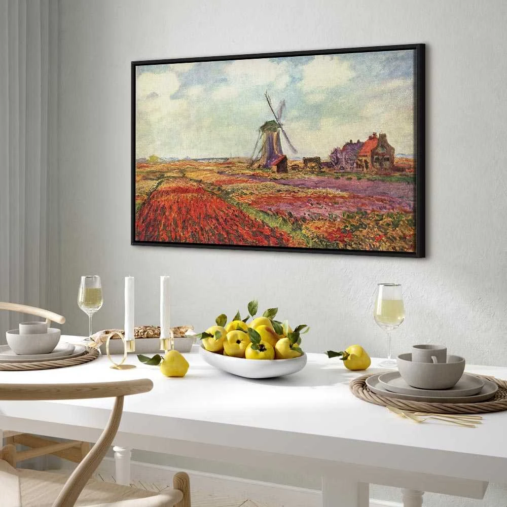 Paveikslas - Claude Monet – Tulip Fields with Windmill