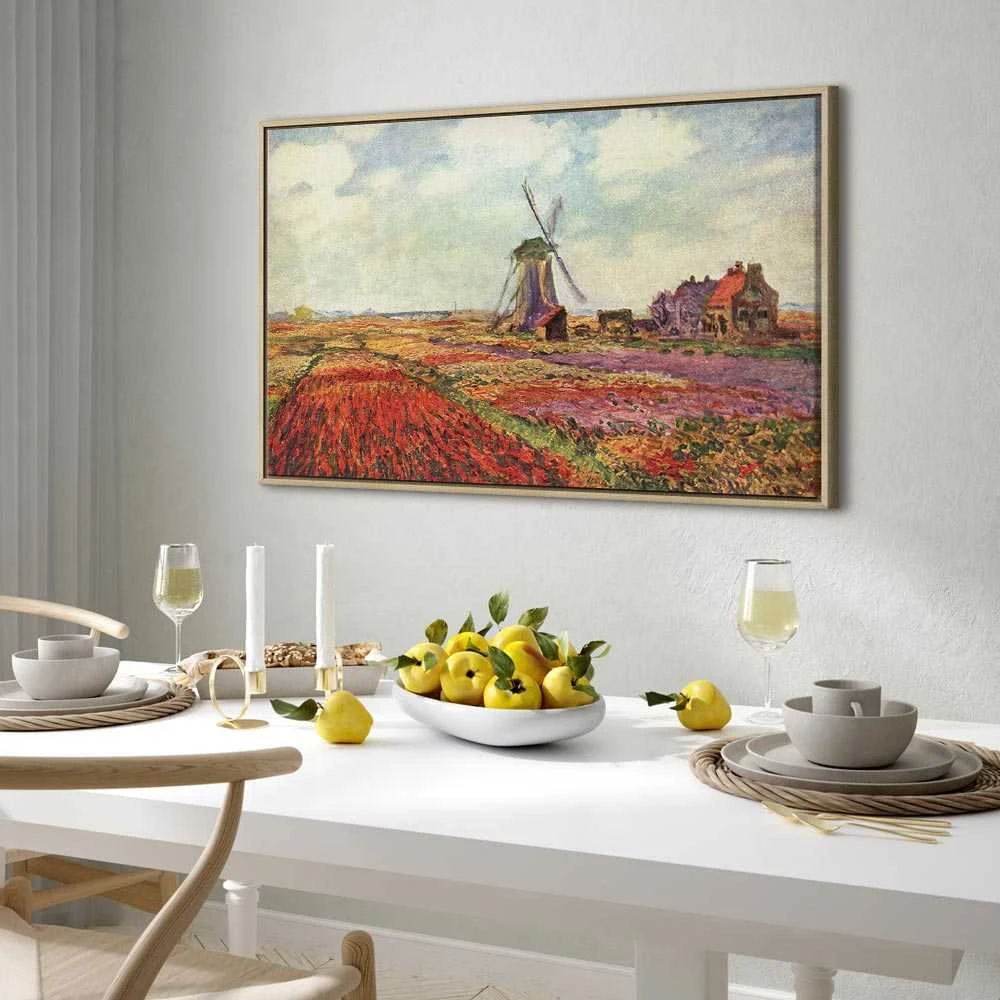 Paveikslas - Claude Monet – Tulip Fields with Windmill