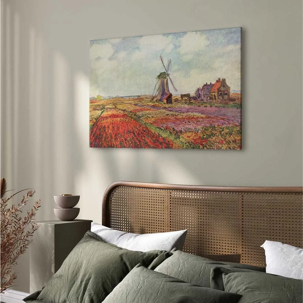Paveikslas - Claude Monet – Tulip Fields with Windmill