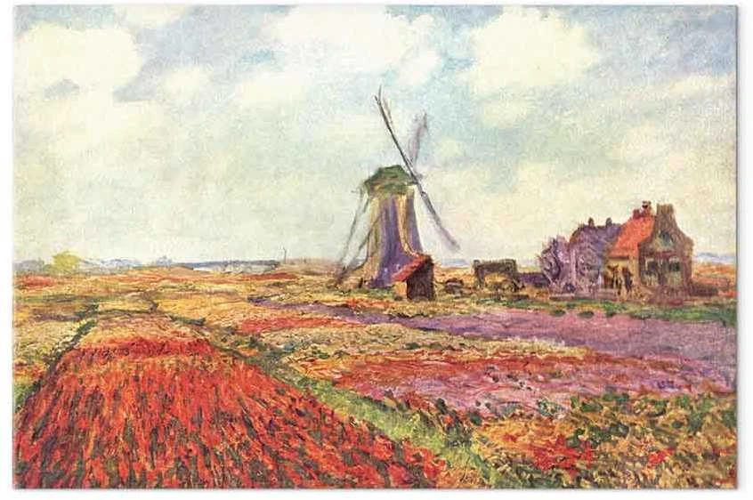 Paveikslas - Claude Monet – Tulip Fields with Windmill