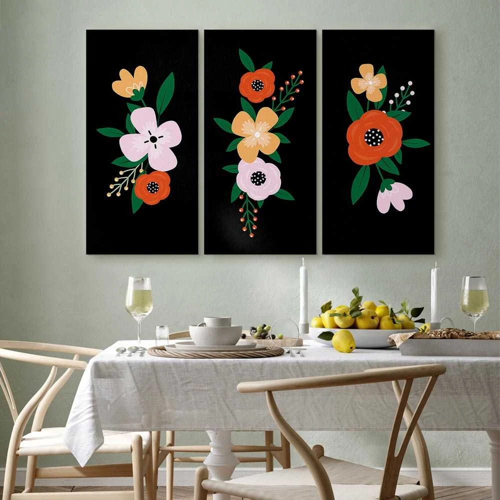Artgeist Paveikslas - Colorful Bloom (3 Parts)