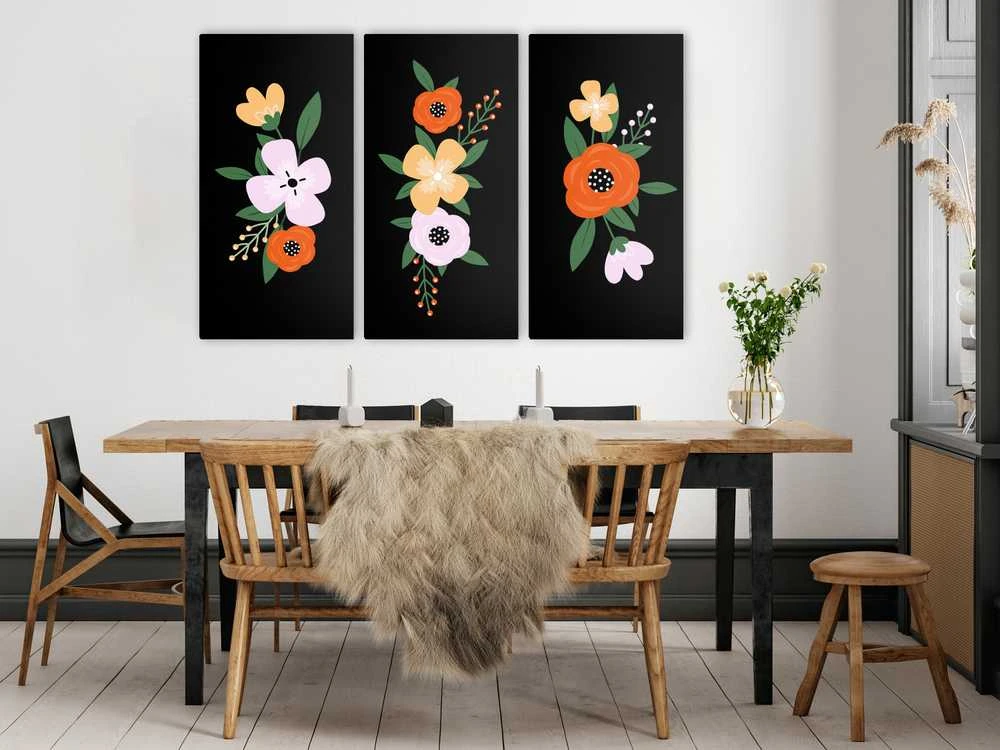 Artgeist Paveikslas - Colorful Bloom (3 Parts)
