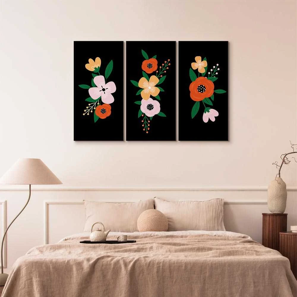 Artgeist Paveikslas - Colorful Bloom (3 Parts)