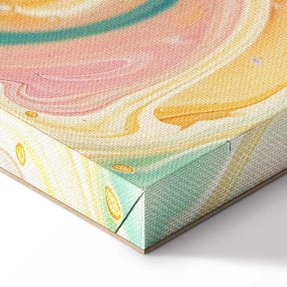 Artgeist Paveikslas - Colorful Chaos - Dynamic Shapes in Shades of Rožinė Geltona and Mėlyna