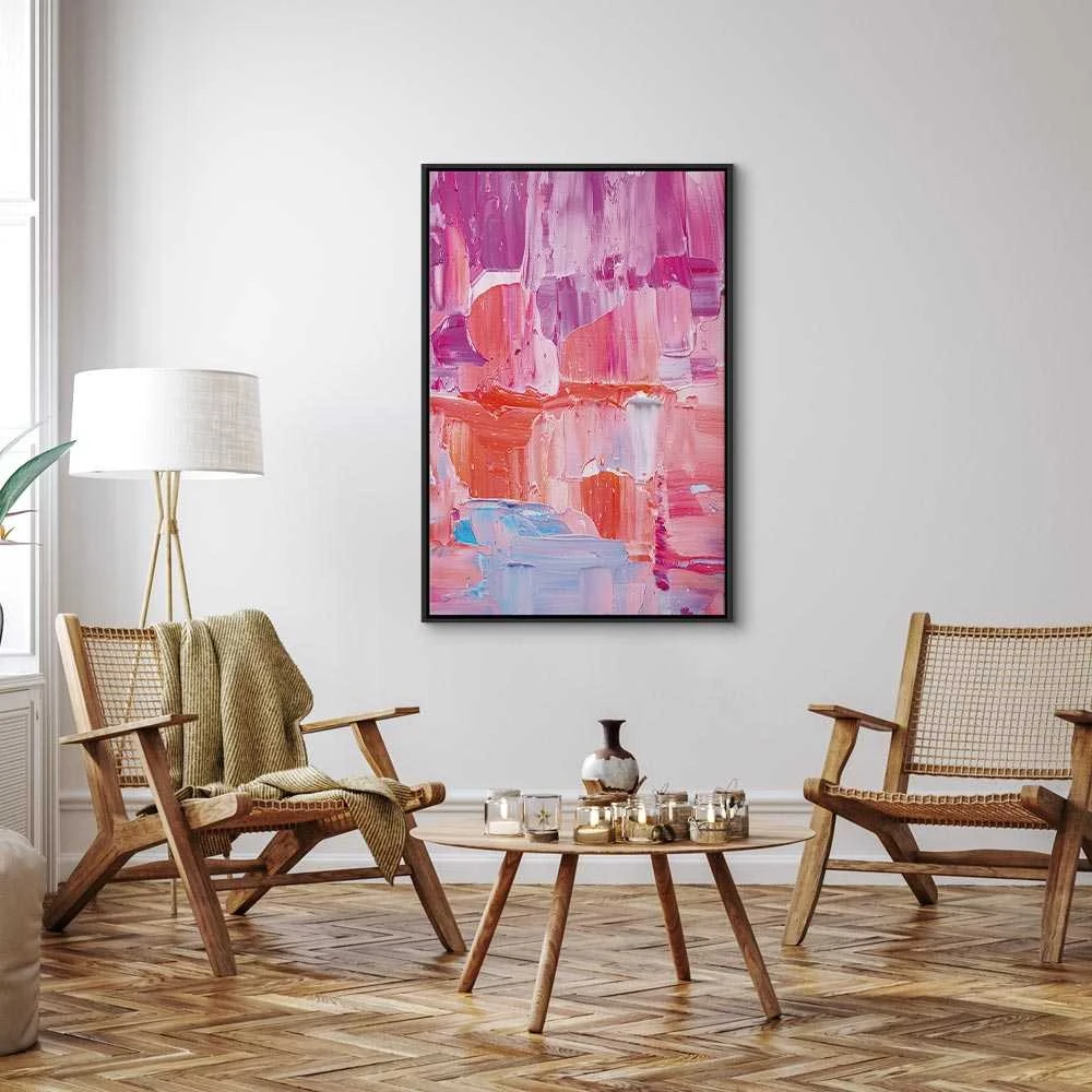 Artgeist Paveikslas - Colorful Contrasts - Energetic Color Transitions in Shades of Rožinė