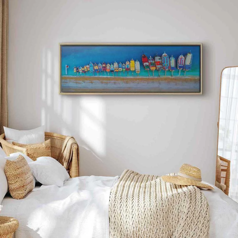 Artgeist Paveikslas - Colourful Boats (1 Part) Narrow
