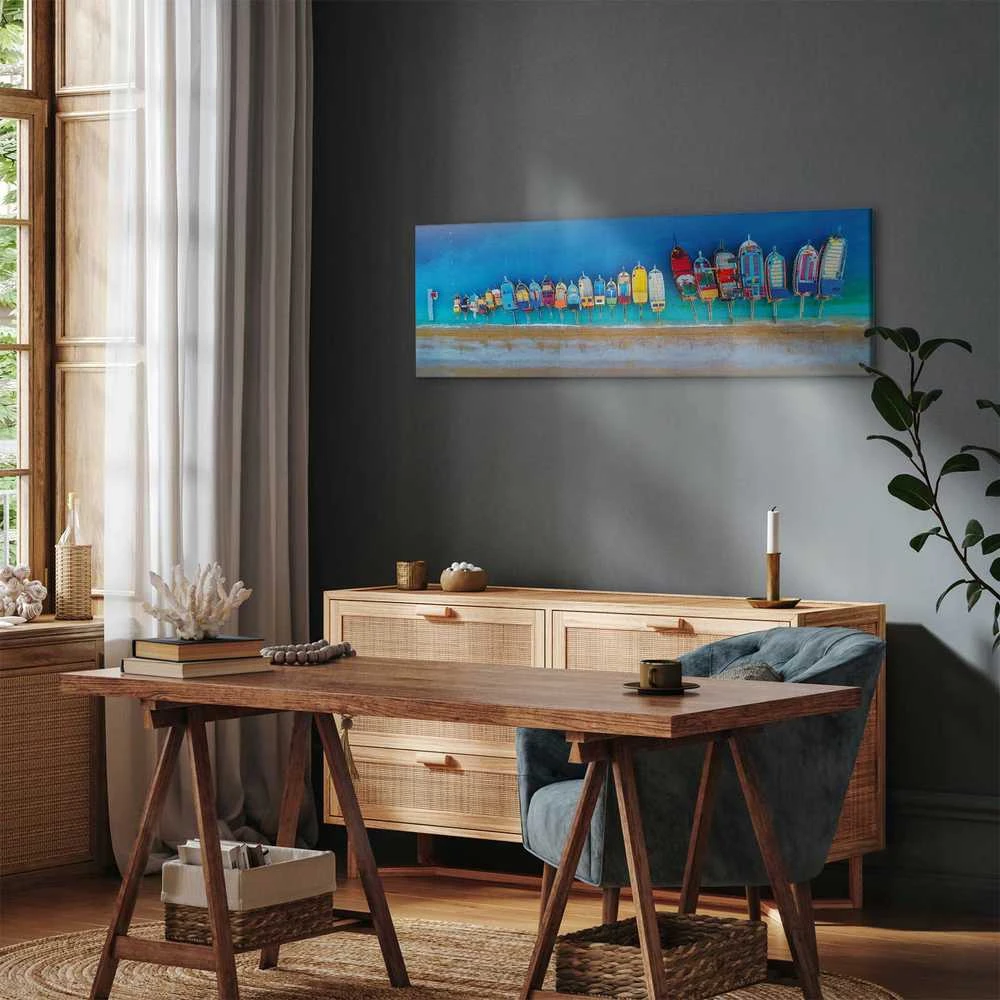 Artgeist Paveikslas - Colourful Boats (1 Part) Narrow