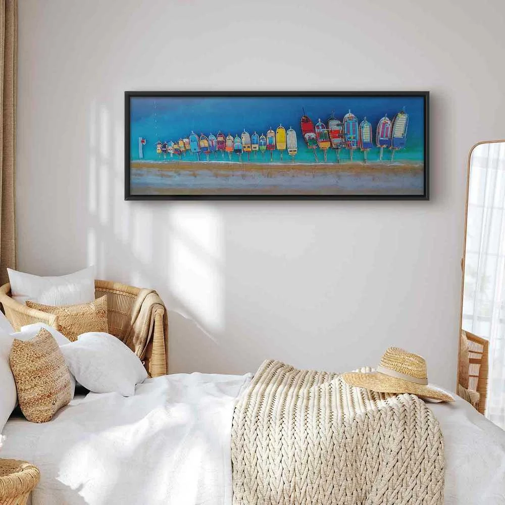 Artgeist Paveikslas - Colourful Boats (1 Part) Narrow