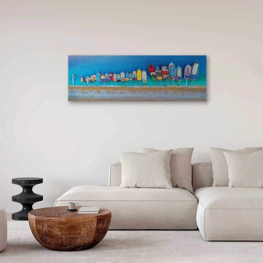 Artgeist Paveikslas - Colourful Boats (1 Part) Narrow