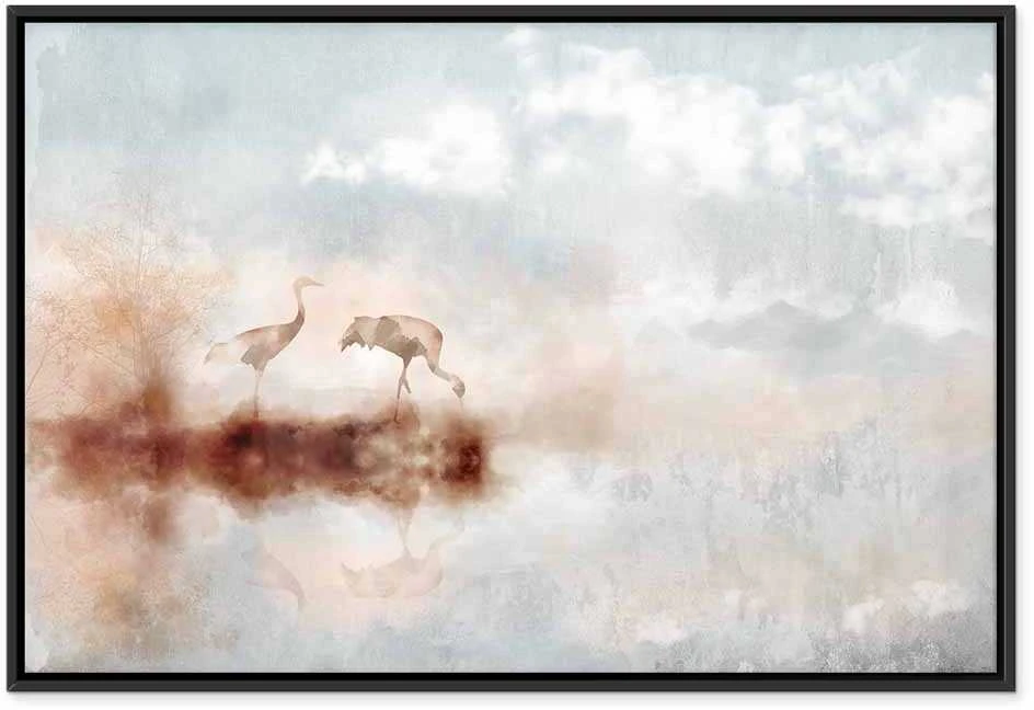 Artgeist Paveikslas - Cranes in the Morning (1 Part) Wide