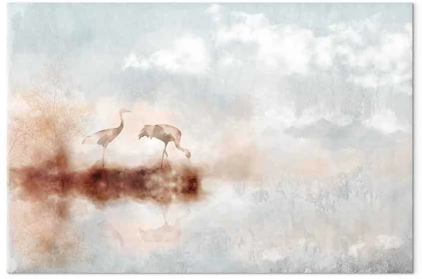 Artgeist Paveikslas - Cranes in the Morning (1 Part) Wide