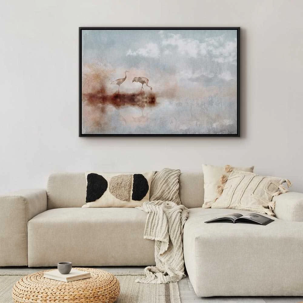 Artgeist Paveikslas - Cranes in the Morning (1 Part) Wide