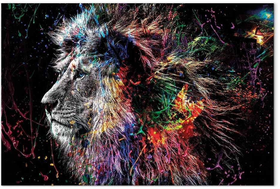 Artgeist Paveikslas - Crazy Lion (1 Part) Wide