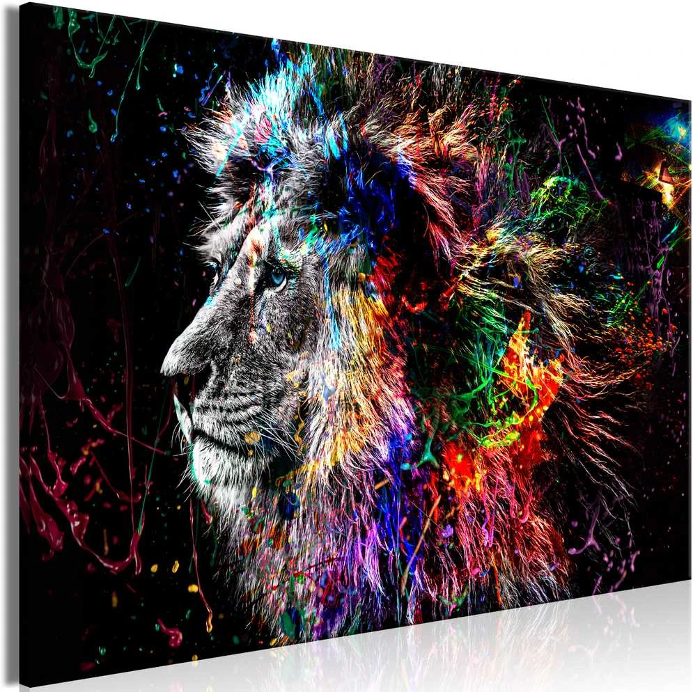 Artgeist Paveikslas - Crazy Lion (1 Part) Wide