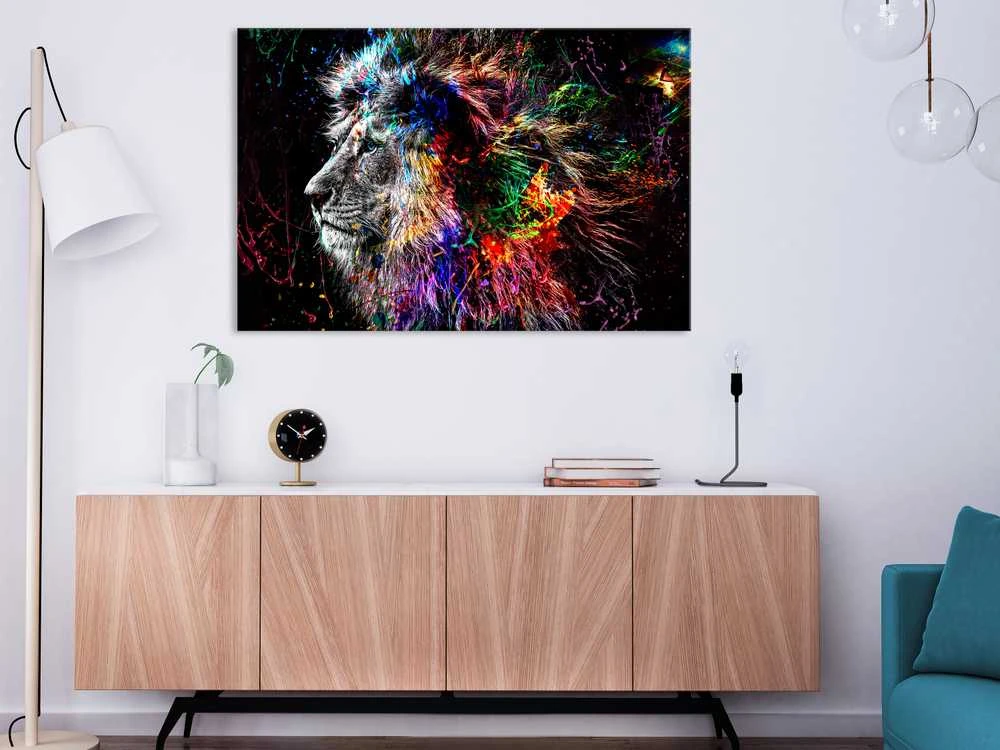 Artgeist Paveikslas - Crazy Lion (1 Part) Wide