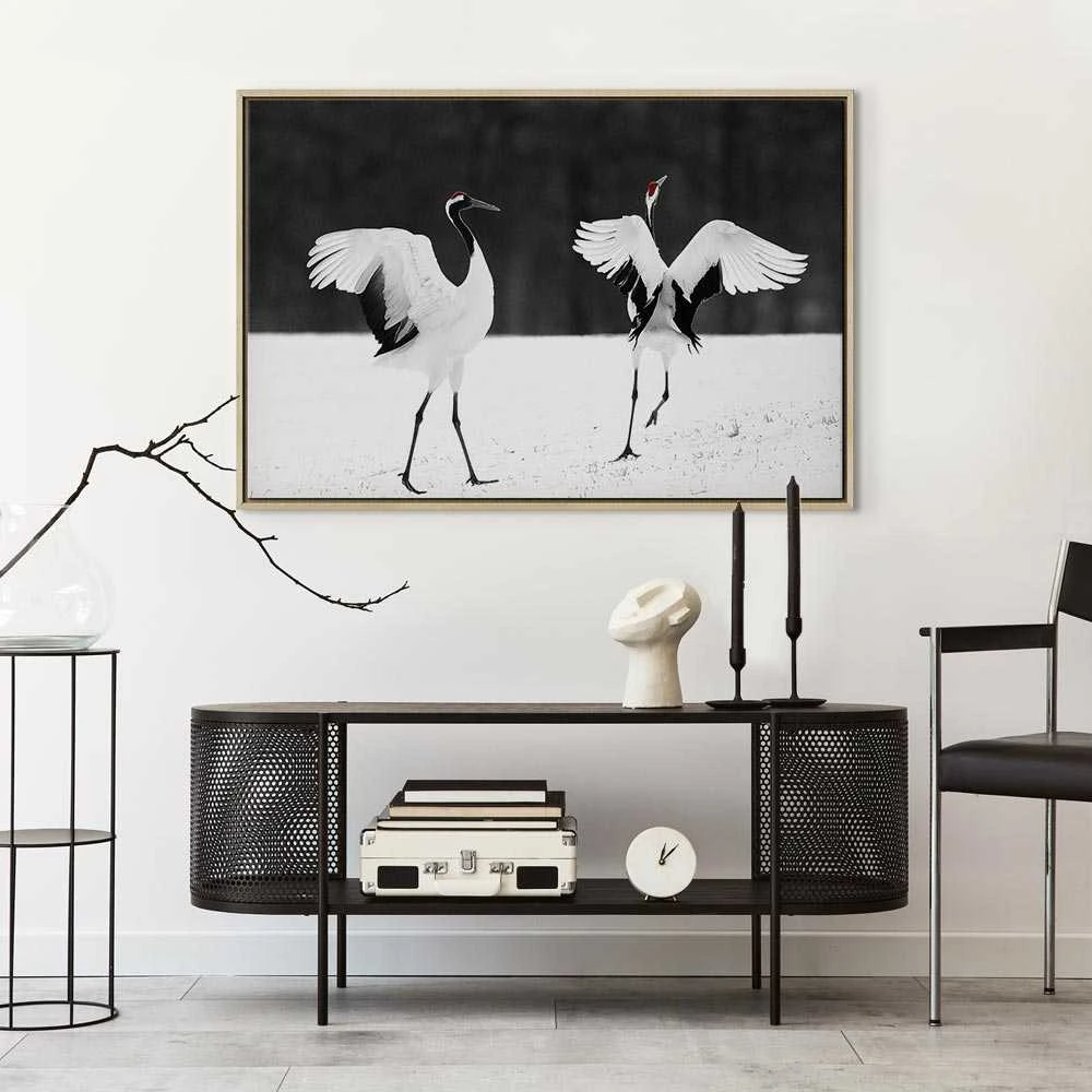 Artgeist Paveikslas - Dancing Cranes (1 Part) Wide