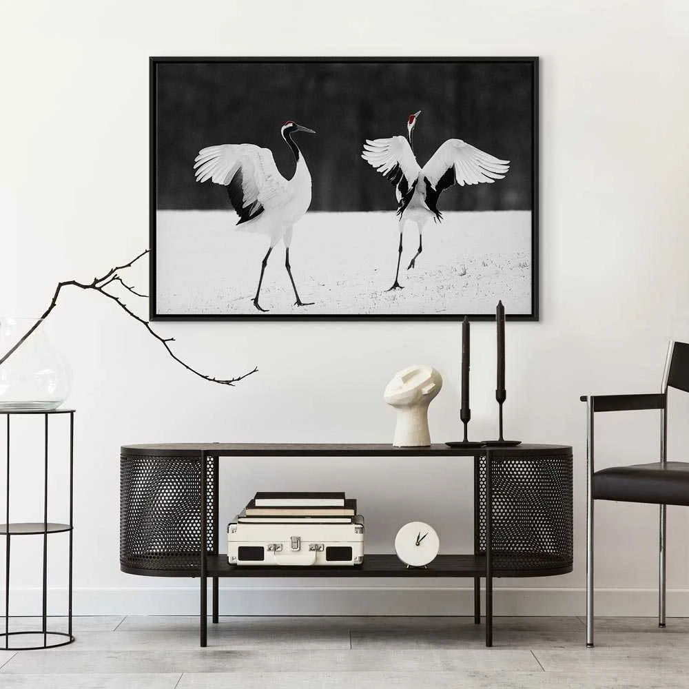 Artgeist Paveikslas - Dancing Cranes (1 Part) Wide