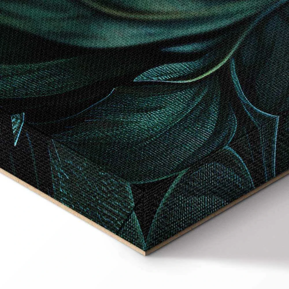 Artgeist Paveikslas - Dark Žalias Victorian Leaves: Botanical Carved Composition