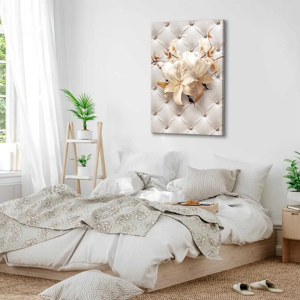 Artgeist Paveikslas - Diamond Lilies (1 Part) Vertical