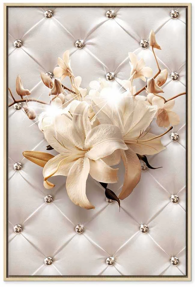 Artgeist Paveikslas - Diamond Lilies (1 Part) Vertical