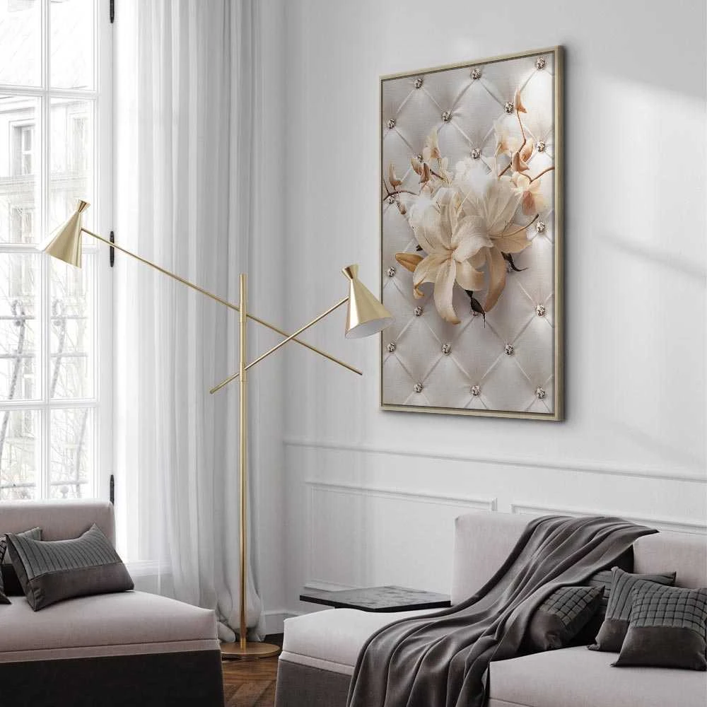 Artgeist Paveikslas - Diamond Lilies (1 Part) Vertical